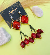 Fancy Earring-369 (Maroon)